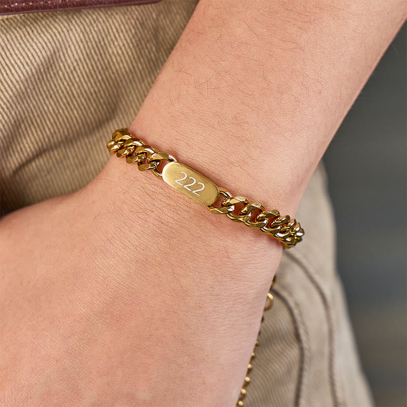 FuAttract Destiny Guidance Angel Numbers Titanium Steel Bracelet for Strength & Stability - image 3