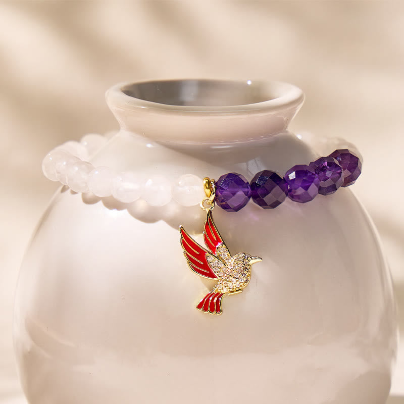 FuAttract Healing Calm Mother's Day Love Gift Rose Quartz Amethyst Bracelet - image 3