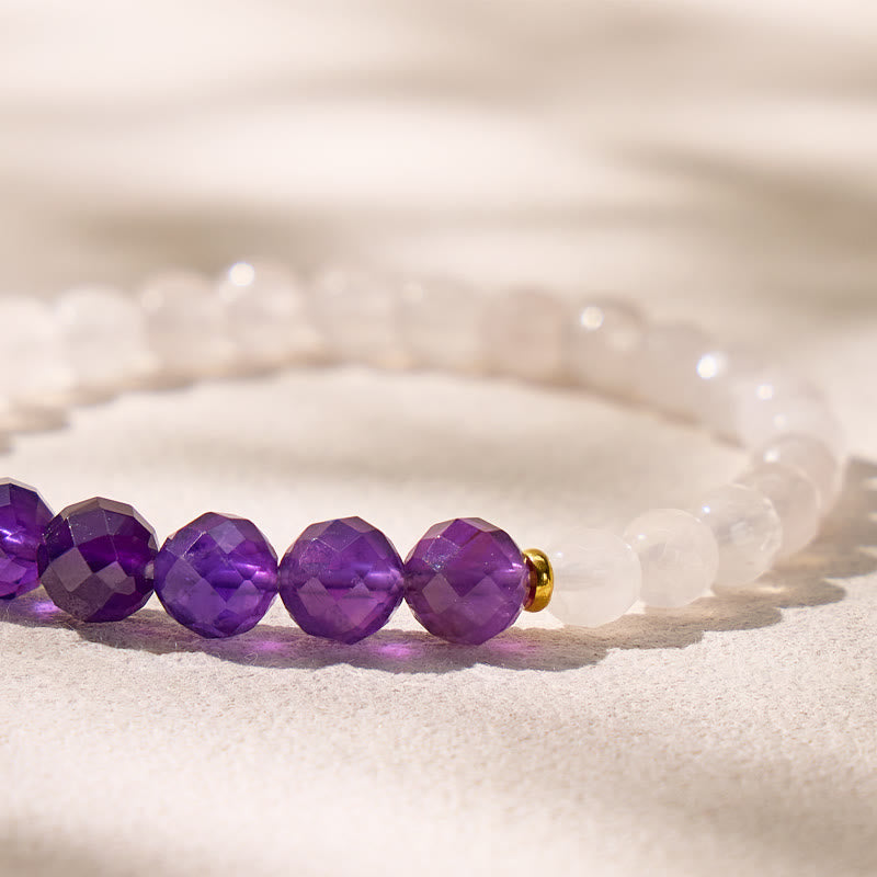 FuAttract Healing Calm Mother's Day Love Gift Rose Quartz Amethyst Bracelet - image 6