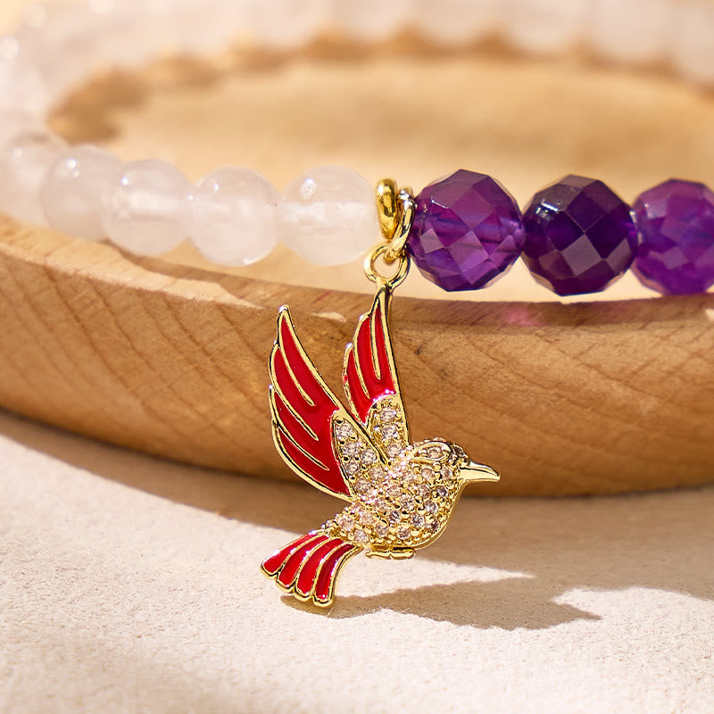 FuAttract Healing Calm Mother's Day Love Gift Rose Quartz Amethyst Bracelet - image 5