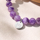 FuAttract Intuition Clarity Stainless Steel Angel Numbers Silver Spacer Bead Amethyst Bracelet - image 4