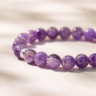 FuAttract Intuition Clarity Stainless Steel Angel Numbers Silver Spacer Bead Amethyst Bracelet - image 5