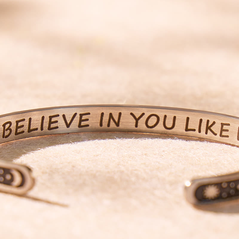 FuAttract Balance & Calm Energy Bracelet – Sun Crescent Moon Engraved Stainless Steel Cuff - image 6