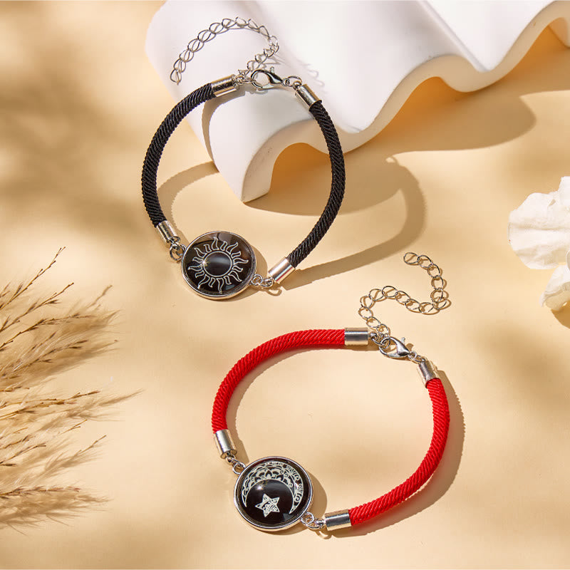 FuAttract Balance Gentle Glow Sun & Crescent Moon Luminous Stone Bracelet Set - image 23