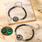FuAttract Balance Gentle Glow Sun & Moon Luminous Stone Bracelet Set - Black+Black - image 0