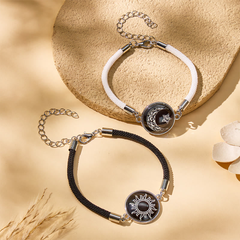 FuAttract Balance Gentle Glow Sun & Crescent Moon Luminous Stone Bracelet Set - image 14