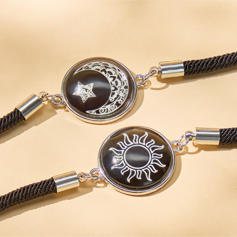 FuAttract Balance Gentle Glow Sun & Crescent Moon Luminous Stone Bracelet Set - image 7