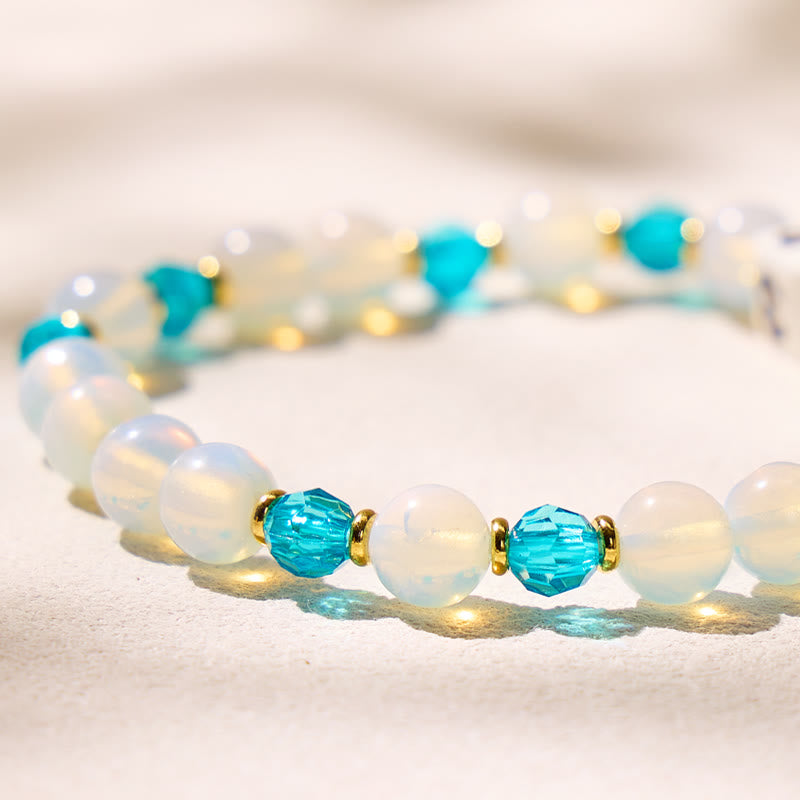 FuAttract Clarity Calm Energy Angel Numbers Opalite Ceramic Charm Bracelet - image 5