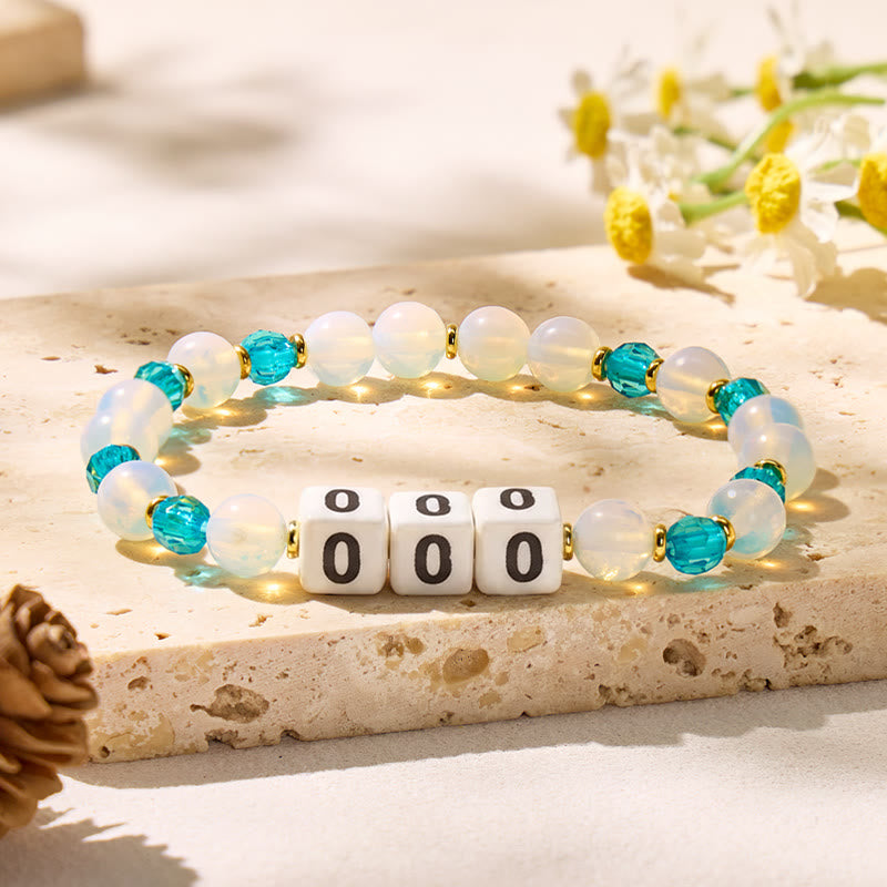 FuAttract Clarity Calm Energy Angel Numbers Opalite Ceramic Charm Bracelet - 000 - image 8