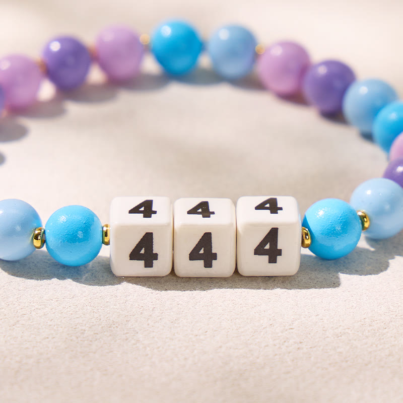 FuAttract Clarity Balance Angel Numbers Acrylic Ceramic Charm Bracelet - image 4