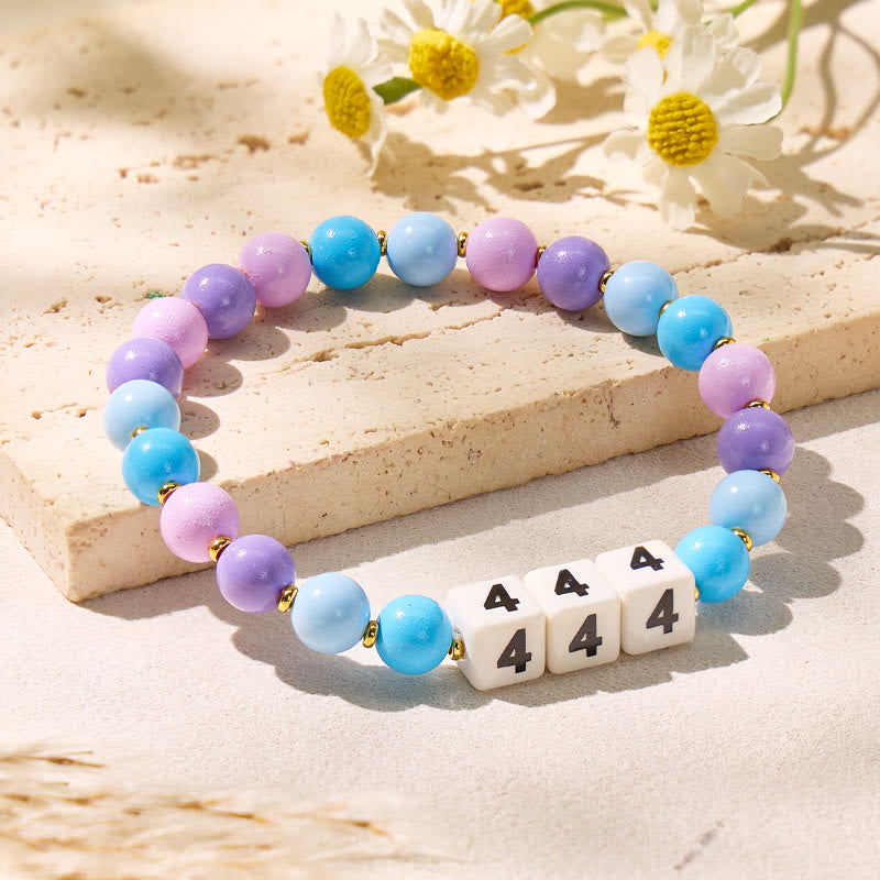 FuAttract Clarity Balance Angel Numbers Acrylic Ceramic Charm Bracelet - image 2