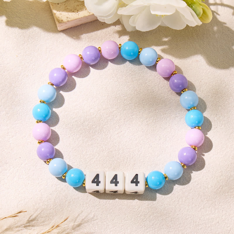 FuAttract Clarity Balance Angel Numbers Acrylic Ceramic Charm Bracelet - image 1