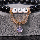 FuAttract Angel Numbers Black Obsidian Zircon Bracelet –Protection & Clarity - image 4