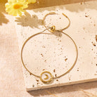 FuAttract Crescent Moon Stainless Steel Bracelet – Calm Energy & Serenity - Gold - image 0