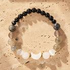 FuAttract Protection Calm Energy Crescent Moon Black Obsidian Moonstone Cat's Eye Bracelet  - image 2