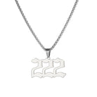 FuAttract Bold Destiny & Guidance Strength Clarity Angel Numbers Titanium Steel Necklace - 222 - image 8