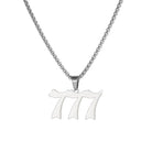 FuAttract Bold Destiny & Guidance Strength Clarity Angel Numbers Titanium Steel Necklace - 777 - image 13