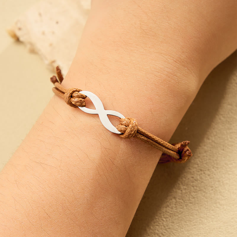 FuAttract Infinity Braided Cord Stainless Steel Charm Bracelet – Love Protection Balance - image 4