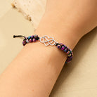 FuAttract Love Balance Strength Heart Infinity Purple Imperial Jasper Bracelet - image 4