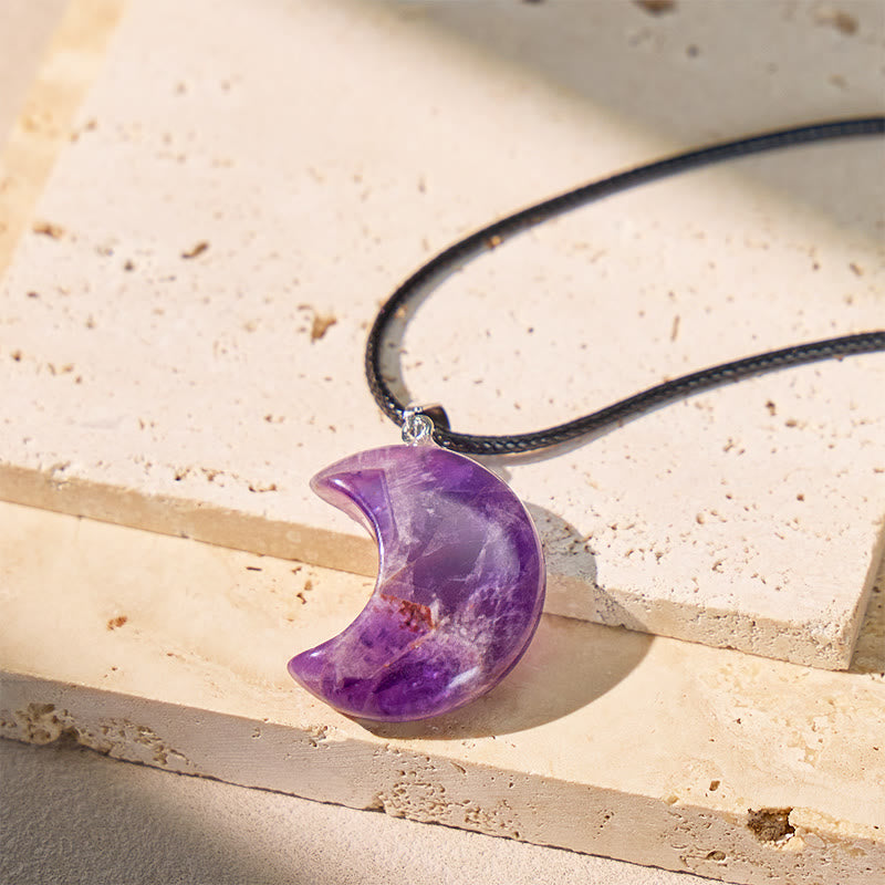 FuAttract Crescent Moon Multi-Stone Energy Bracelet – Calm Protection Balance & Emotional Healing - Lepidolite - image 0