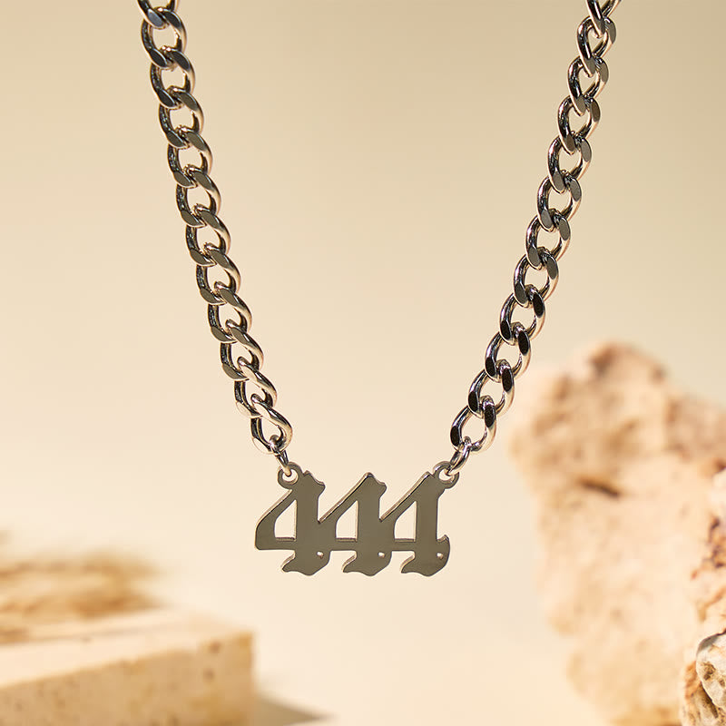 FuAttract Minimal Destiny & Guidance Angel Numbers Stainless Steel Necklace - Silver - 999 - image 8