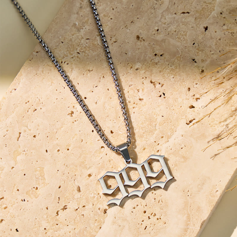 FuAttract Bold Destiny & Guidance Strength Clarity Angel Numbers Titanium Steel Necklace - image 4