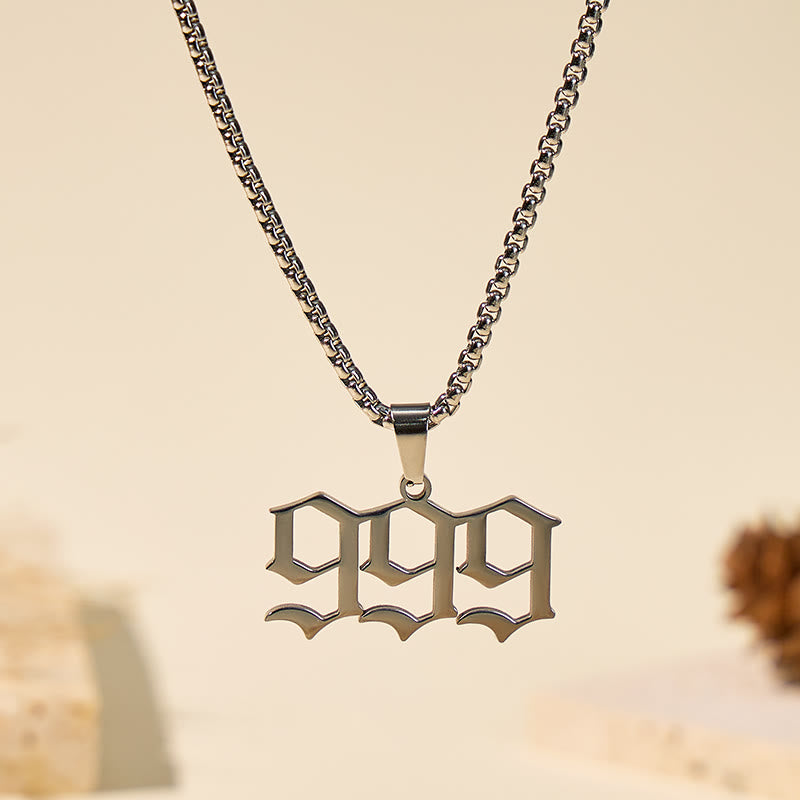 FuAttract Bold Destiny & Guidance Strength Clarity Angel Numbers Titanium Steel Necklace - image 1