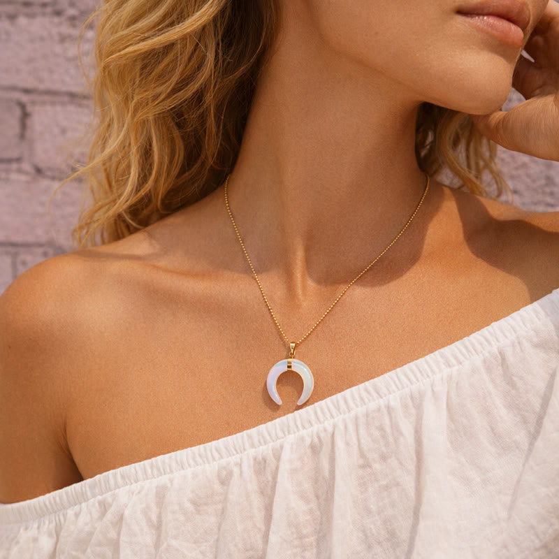 FuAttract Calm Love Intuition & Spiritual Balance Crescent Moon Multi-Stone Necklace - image 15
