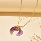 FuAttract Calm Love Intuition & Spiritual Balance Crescent Moon Multi-Stone Necklace - image 4