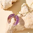 FuAttract Calm Love Intuition & Spiritual Balance Crescent Moon Multi-Stone Necklace - image 1