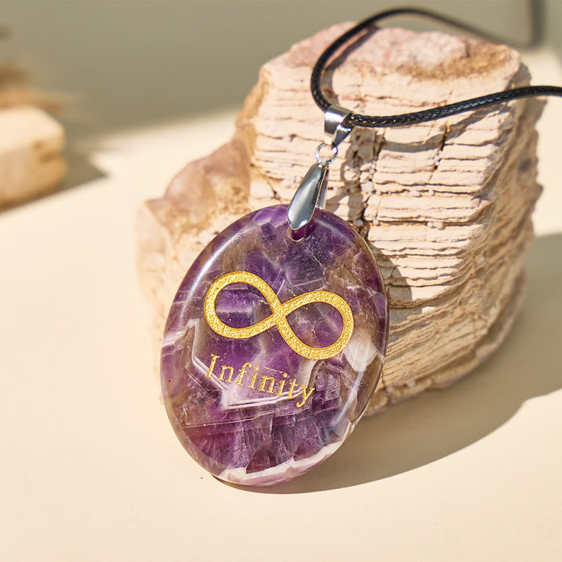 FuAttract Infinity Multi-Stone Necklace – Love Clarity Protection & Energy Balance - Yellow Aventurine - image 0