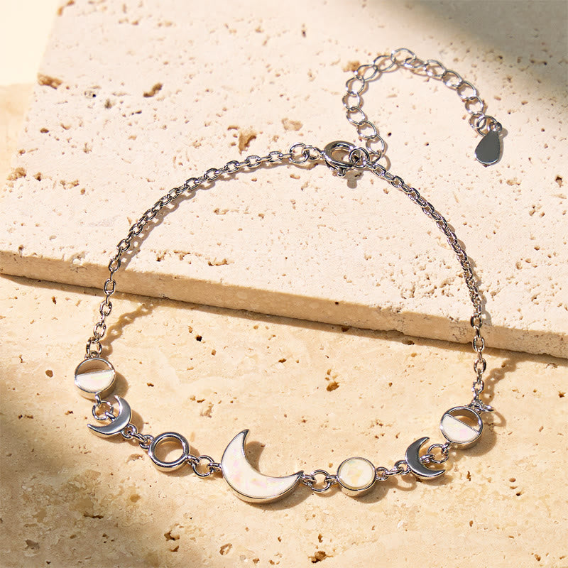 FuAttract Confidence Calm Balance & Vital Energy Sun & Crescent Moon Bracelet - White - image 7