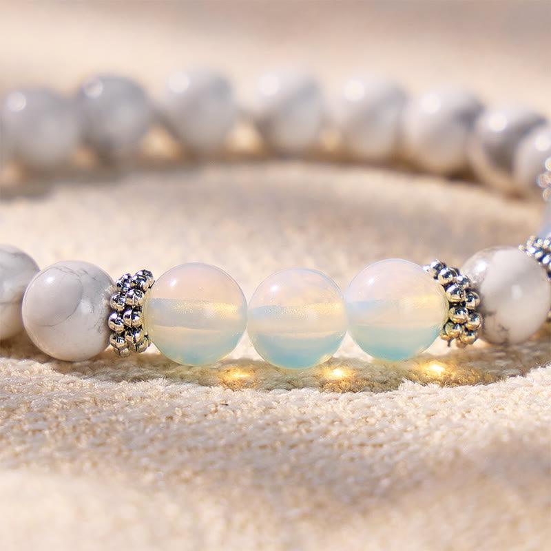 FuAttract Angel Numbers White Turquoise Opalite Bracelet – Calm & Gentle Energy - image 6