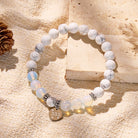 FuAttract Angel Numbers White Turquoise Opalite Bracelet – Calm & Gentle Energy - 333 - image 0
