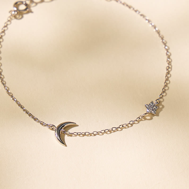 FuAttract Crescent Moon S925 Silver Bracelet – Calm Clarity Balance & Minimal Elegant - image 3
