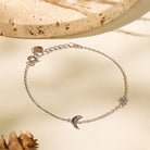 FuAttract Crescent Moon S925 Silver Bracelet – Calm Clarity Balance & Minimal Elegant - image 1