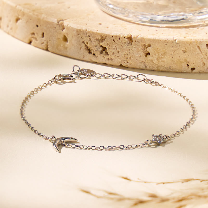 FuAttract Crescent Moon S925 Silver Bracelet – Calm Clarity Balance & Minimal Elegant - image 2