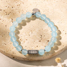 FuAttract Calm Clarity & Emotional Balance Angel Numbers Aquamarine Bracelet  - image 1