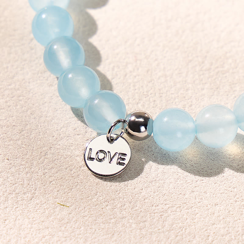 FuAttract Calm Clarity & Emotional Balance Angel Numbers Aquamarine Bracelet  - image 5
