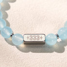 FuAttract Calm Clarity & Emotional Balance Angel Numbers Aquamarine Bracelet  - image 4