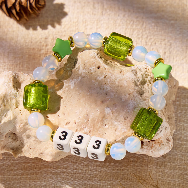 FuAttract Angel Numbers Opalite Bracelet – Calm Clarity Balance & Gentle Energy Flow - image 1