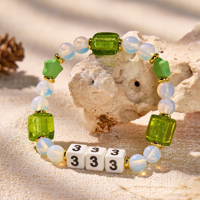 FuAttract Angel Numbers Opalite Bracelet – Calm Clarity Balance & Gentle Energy Flow - image 2