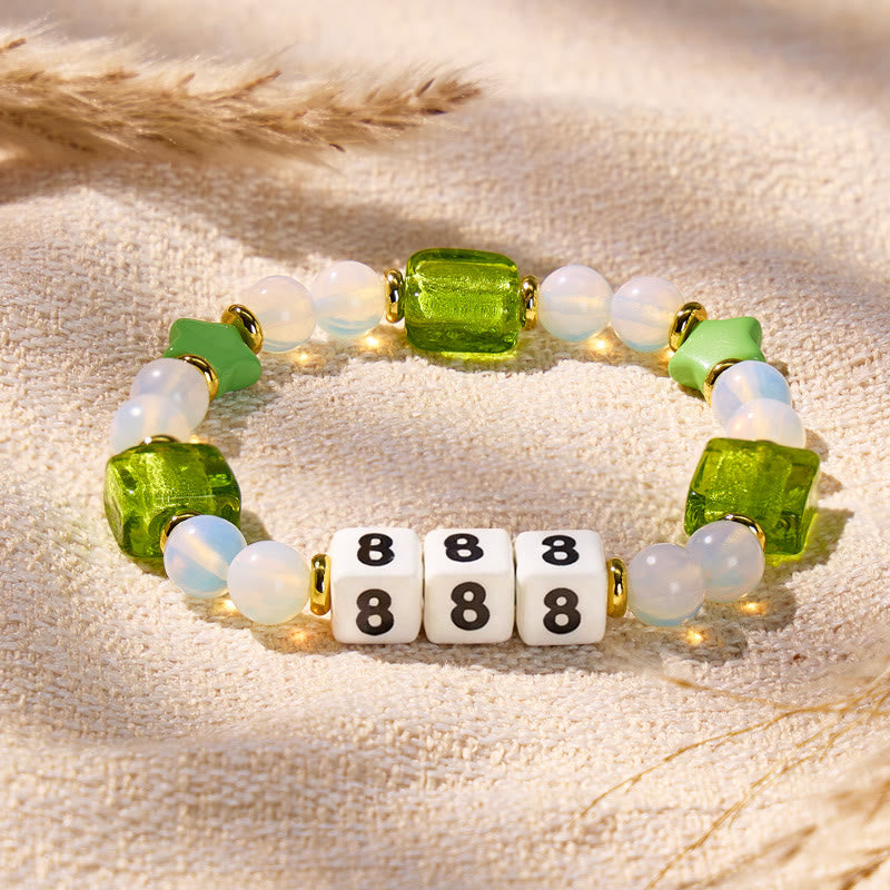 FuAttract Angel Numbers Opalite Bracelet – Calm Clarity Balance & Gentle Energy Flow - 888 - image 13