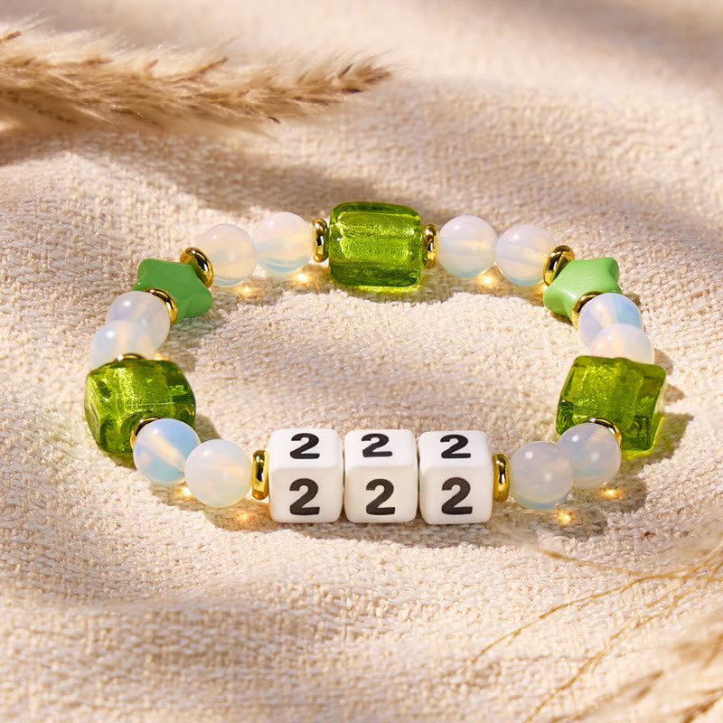FuAttract Angel Numbers Opalite Bracelet – Calm Clarity Balance & Gentle Energy Flow - 222 - image 8