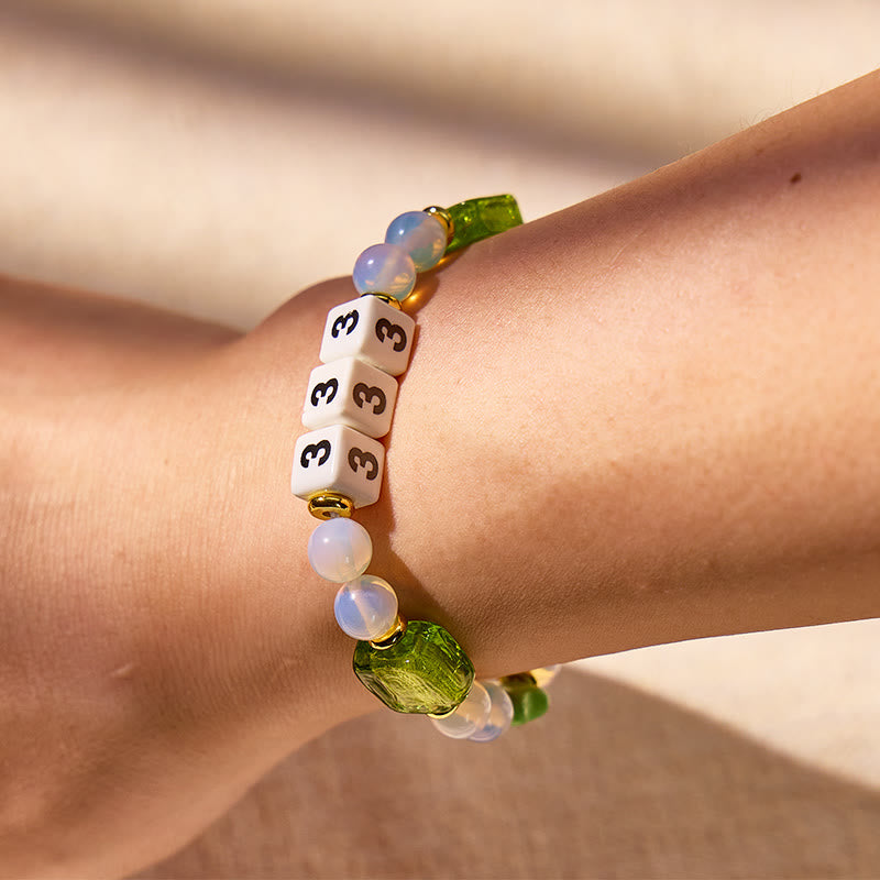 FuAttract Angel Numbers Opalite Bracelet – Calm Clarity Balance & Gentle Energy Flow - image 3