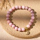 FuAttract Crescent Moon Pink Zebra Jasper Bracelet – Emotional Healing & Calm Balance - 8mm - image 0