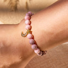 FuAttract Crescent Moon Pink Zebra Jasper Bracelet – Emotional Healing & Calm Balance - image 3