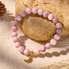 FuAttract Crescent Moon Pink Zebra Jasper Bracelet – Emotional Healing & Calm Balance - image 1