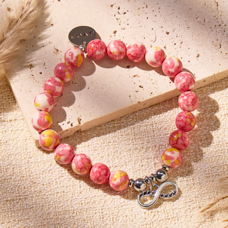 FuAttract Love Harmony Renewal & Calm Energy Infinity Rain Flower Jade Bracelet  - image 2