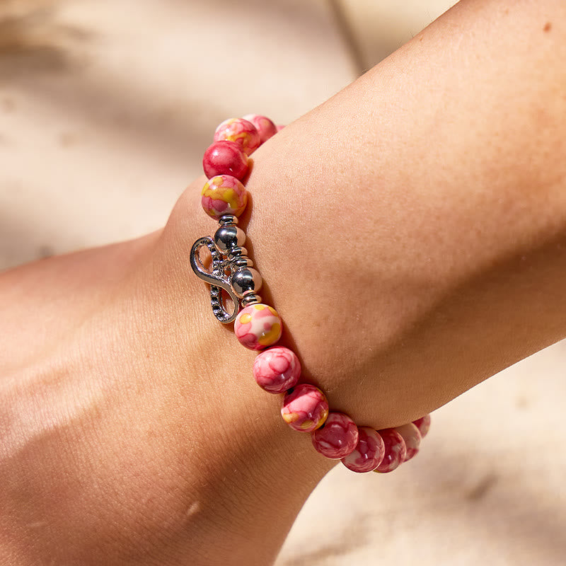 FuAttract Love Harmony Renewal & Calm Energy Infinity Rain Flower Jade Bracelet  - image 3